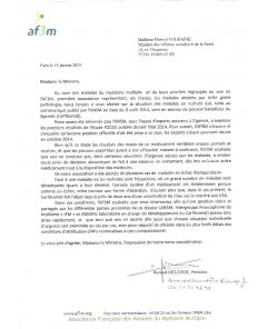 Lettre à Mme La Ministre