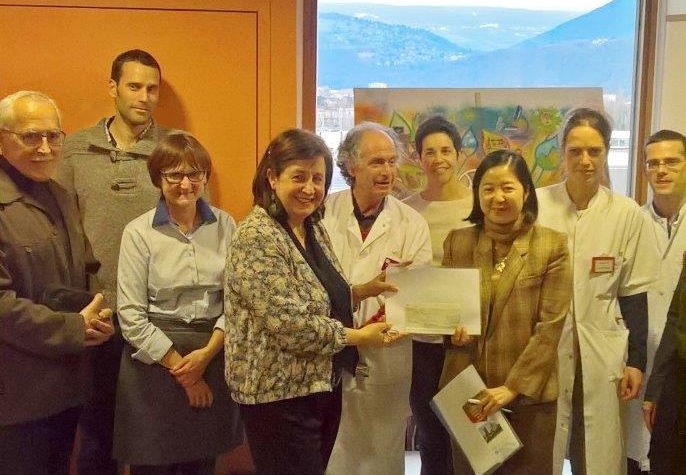 Remise cheque dotation AAP 2016 au Pr Park