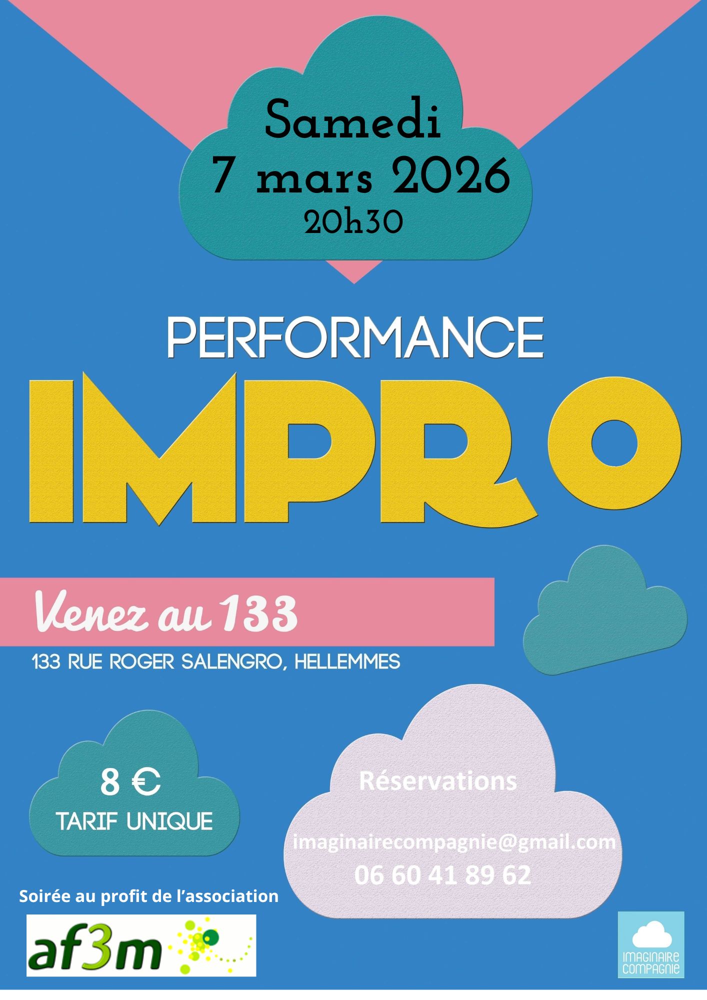 Affiche Performance Impro &agrave; Hellemmes le 7 Mars