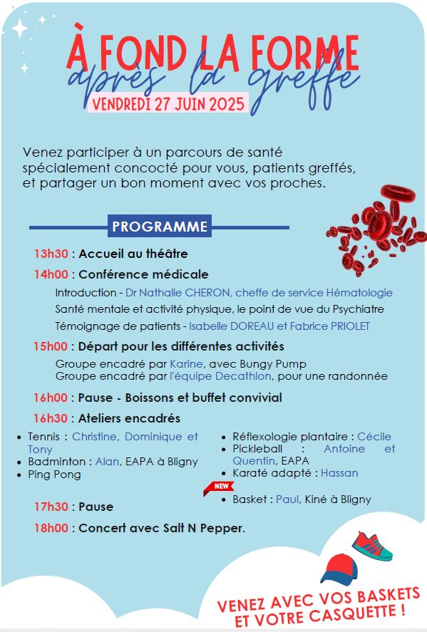 Bligny - A fond la forme apres la greffe - programme Juin 2025