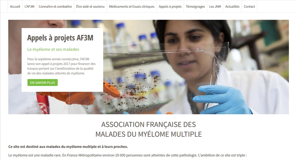 Site web - page d'accueil 2017
