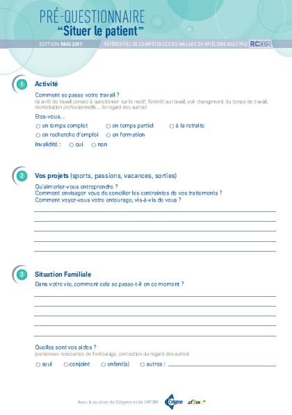 image Pré-questionnaire "Situer le patient"